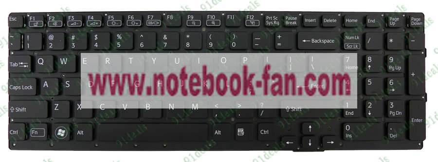 New Sony VPC-SE VPCSE VPC-SE290X VPC-SE25FX US Black Keyboard